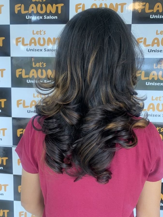 Curls  Highlights at Let's Flaunt salon, Mallasandra Bengaluru