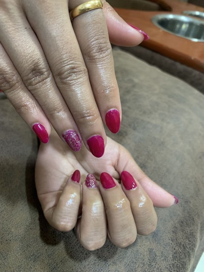 Glitter Nails at Let's Flaunt salon, Mallasandra Bengaluru