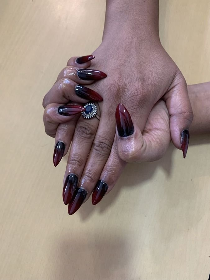 Stiletto Nails at Let's Flaunt salon, Mallasandra Bengaluru
